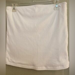 Old Navy White Stretchy Ribbed Tube Top Size L
